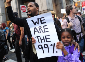 Pancarta We are the 99%