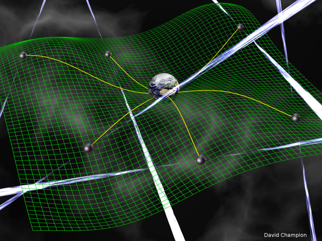Las ondas gravitacionales deforman el continuo espacio-tiempo 