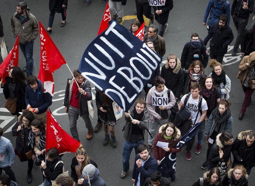 Manifestaciones Nuit de bout en París