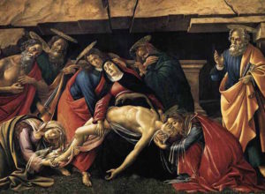 Lamento sobre cristo muerto de Botticelli