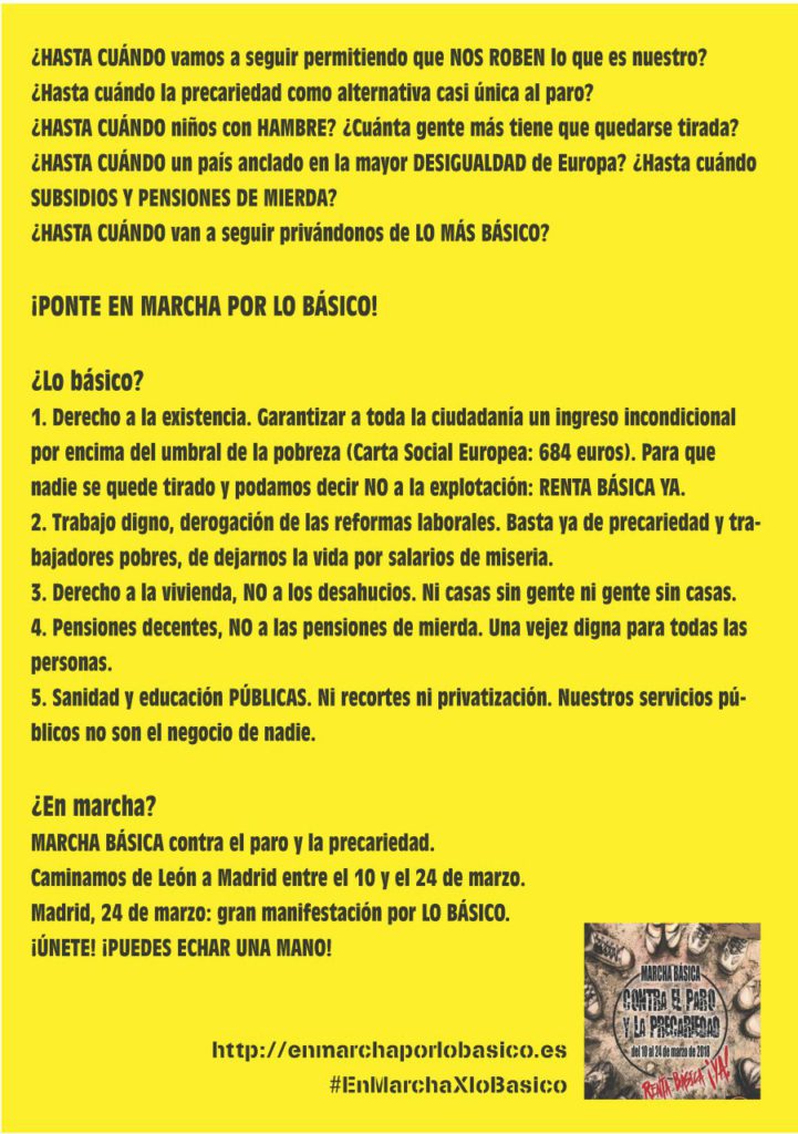 Marea básica contra el paro y la precariedad