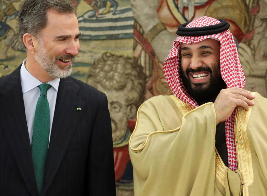 Mohammed bin Salman recibido por el Rey Felipe VI